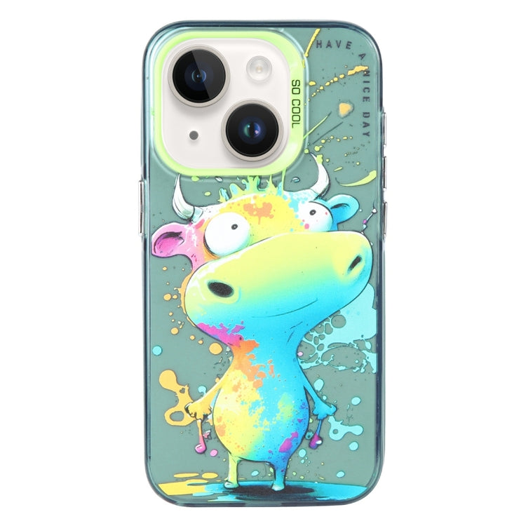 Animal Pattern Oil Painting Series PC + TPU Phone Case, For iPhone 14 Plus