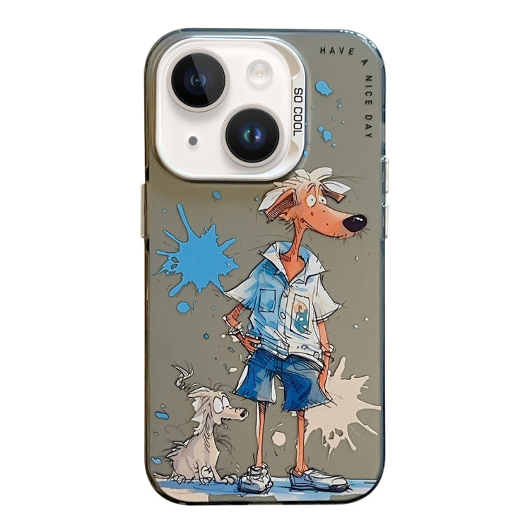 Animal Pattern Oil Painting Series PC + TPU Phone Case, For iPhone 14 Plus