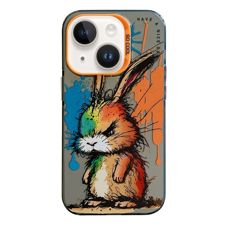 Animal Pattern Oil Painting Series PC + TPU Phone Case, For iPhone 14 Plus