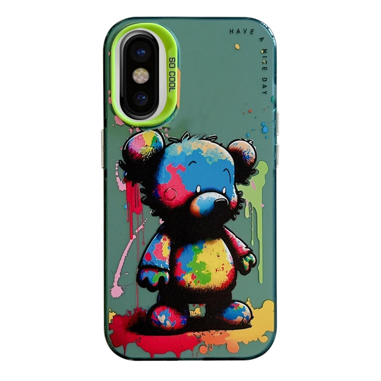 Animal Pattern Oil Painting Series PC + TPU Phone Case, For iPhone X / XS