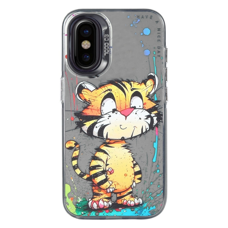 Animal Pattern Oil Painting Series PC + TPU Phone Case, For iPhone X / XS