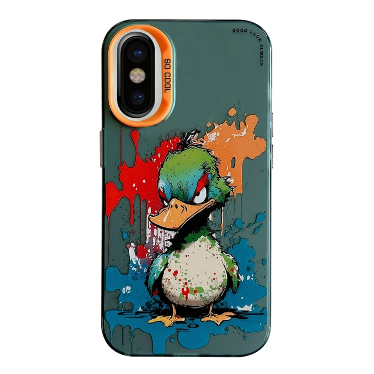 Animal Pattern Oil Painting Series PC + TPU Phone Case, For iPhone X / XS