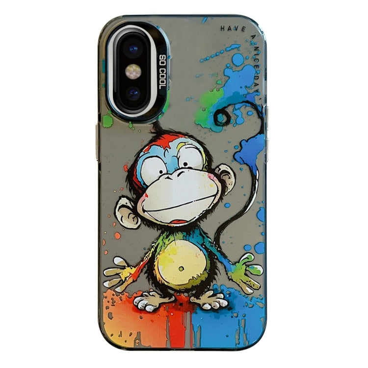 Animal Pattern Oil Painting Series PC + TPU Phone Case, For iPhone X / XS