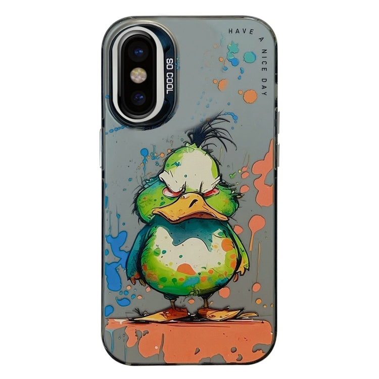 Animal Pattern Oil Painting Series PC + TPU Phone Case, For iPhone X / XS