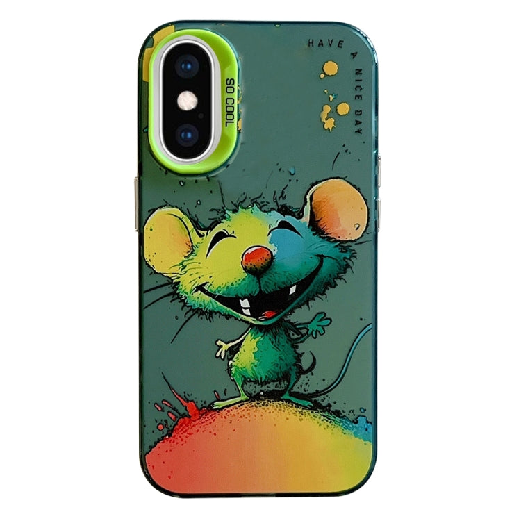 Animal Pattern Oil Painting Series PC + TPU Phone Case, For iPhone XS Max