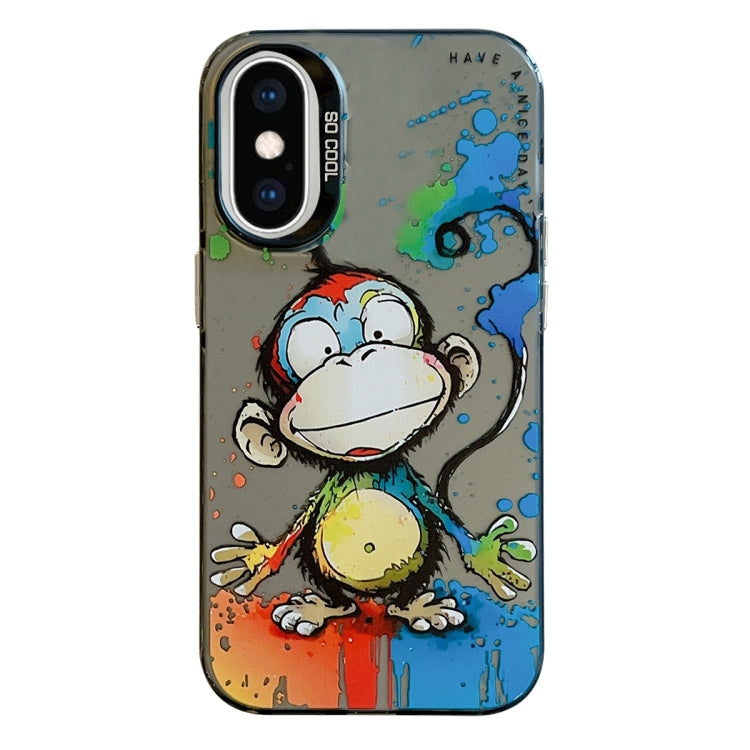 Animal Pattern Oil Painting Series PC + TPU Phone Case, For iPhone XS Max