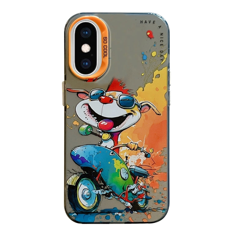 Animal Pattern Oil Painting Series PC + TPU Phone Case, For iPhone XS Max