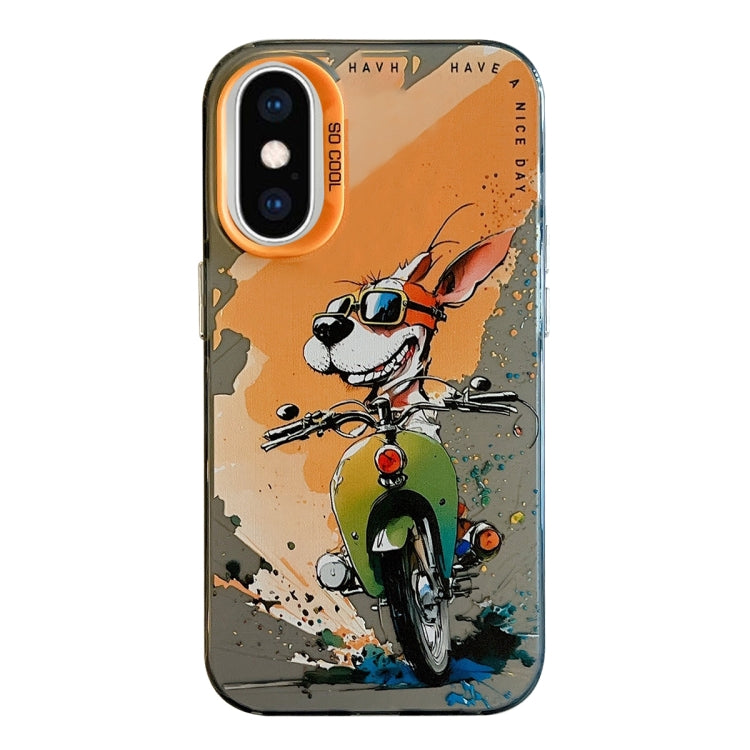 Animal Pattern Oil Painting Series PC + TPU Phone Case, For iPhone XS Max