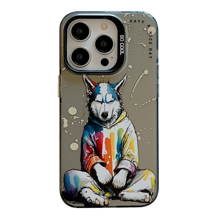 Animal Pattern Oil Painting Series PC + TPU Phone Case, For iPhone 16 Pro Max