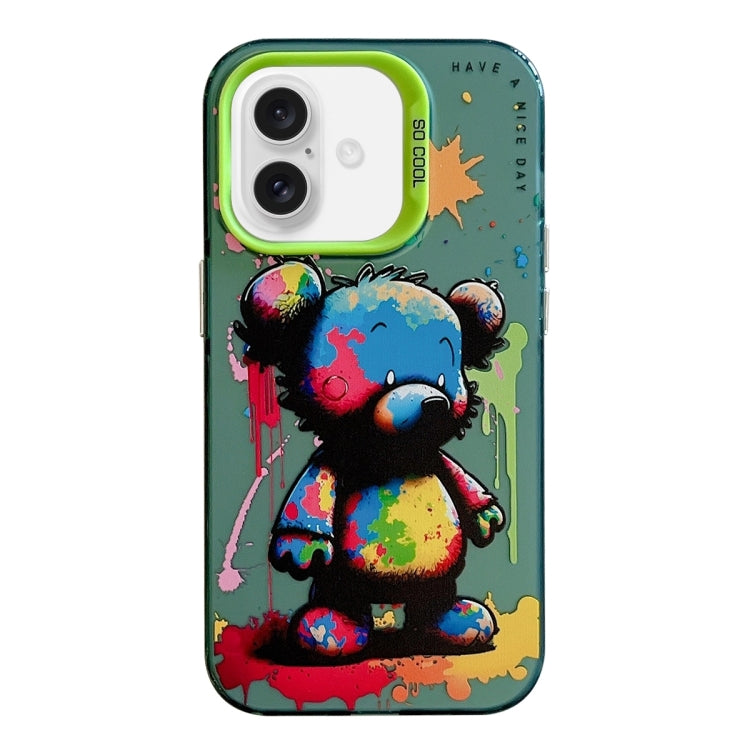 Animal Pattern Oil Painting Series PC + TPU Phone Case, For iPhone 16 Plus