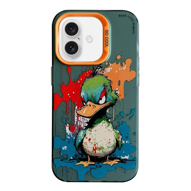 Animal Pattern Oil Painting Series PC + TPU Phone Case, For iPhone 16 Plus