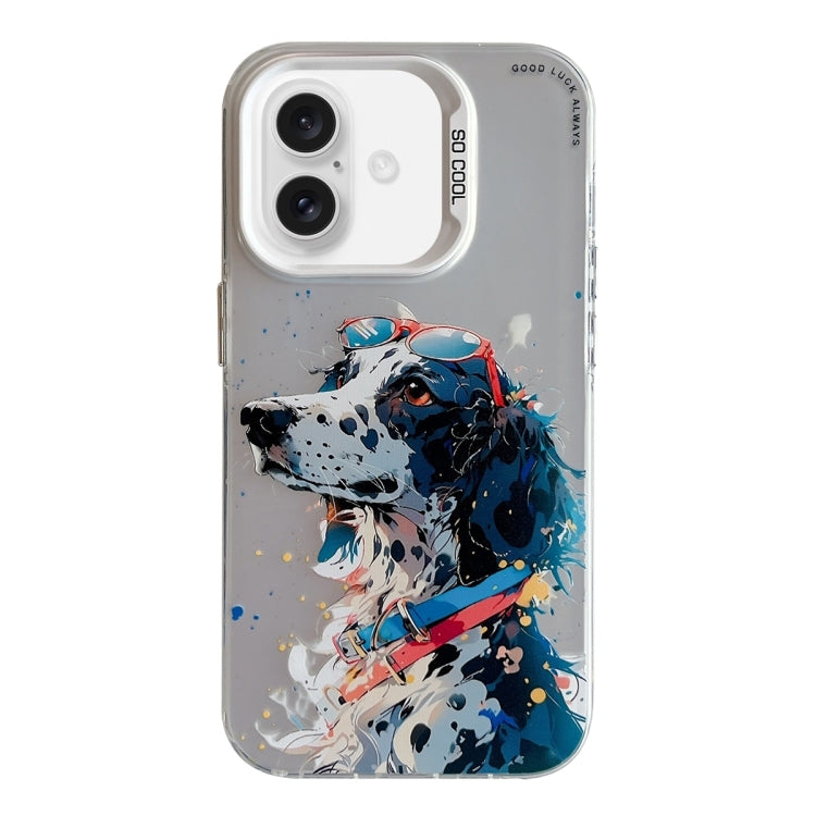 Animal Pattern Oil Painting Series PC + TPU Phone Case, For iPhone 16 Plus