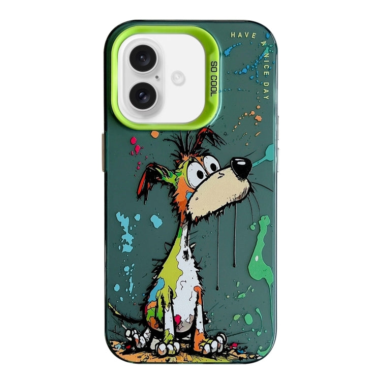 Animal Pattern Oil Painting Series PC + TPU Phone Case, For iPhone 16 Plus