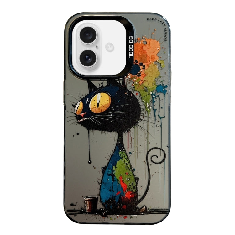 Animal Pattern Oil Painting Series PC + TPU Phone Case, For iPhone 16 Plus