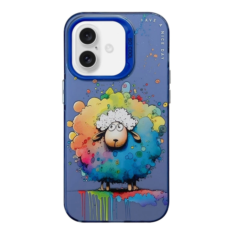 Animal Pattern Oil Painting Series PC + TPU Phone Case, For iPhone 16 Plus