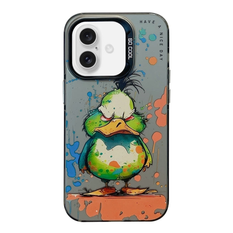 Animal Pattern Oil Painting Series PC + TPU Phone Case, For iPhone 16 Plus