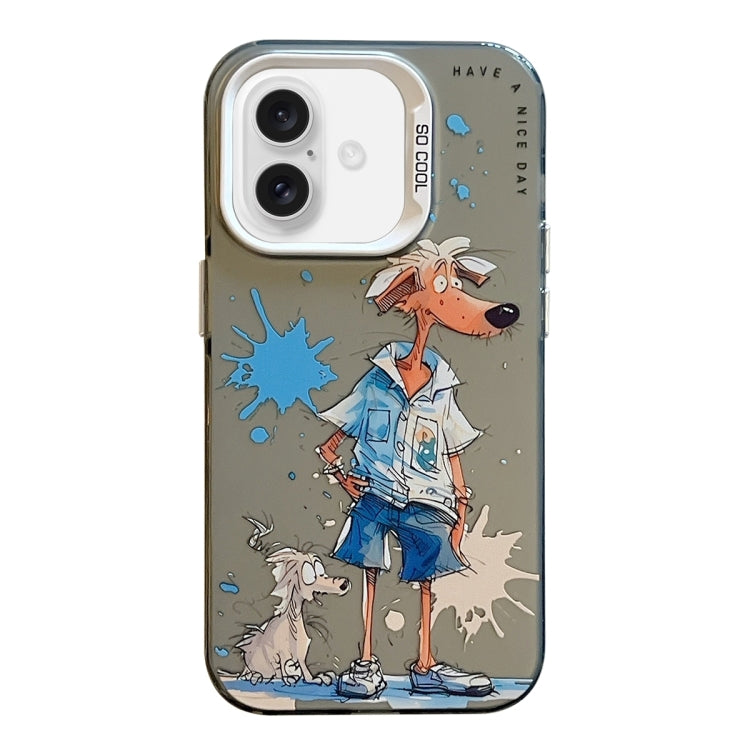 Animal Pattern Oil Painting Series PC + TPU Phone Case, For iPhone 16 Plus