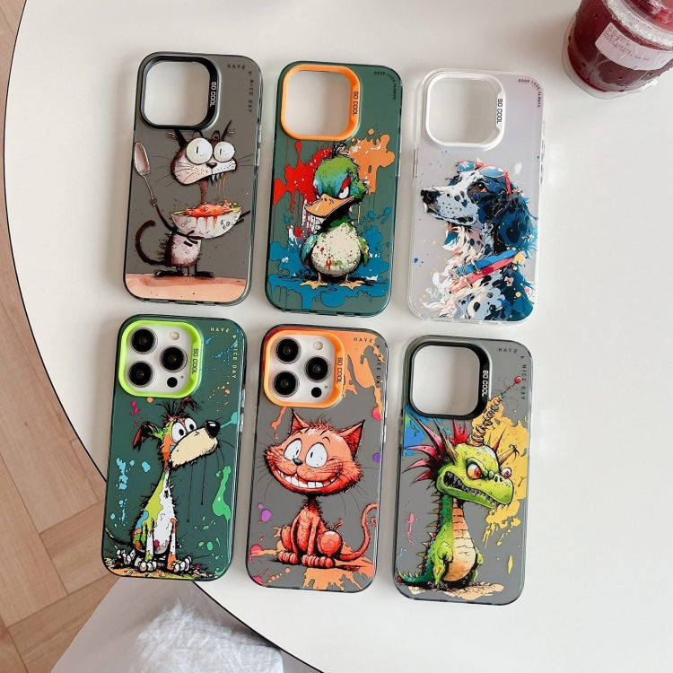 Animal Pattern Oil Painting Series PC + TPU Phone Case, For iPhone 16 Pro Max