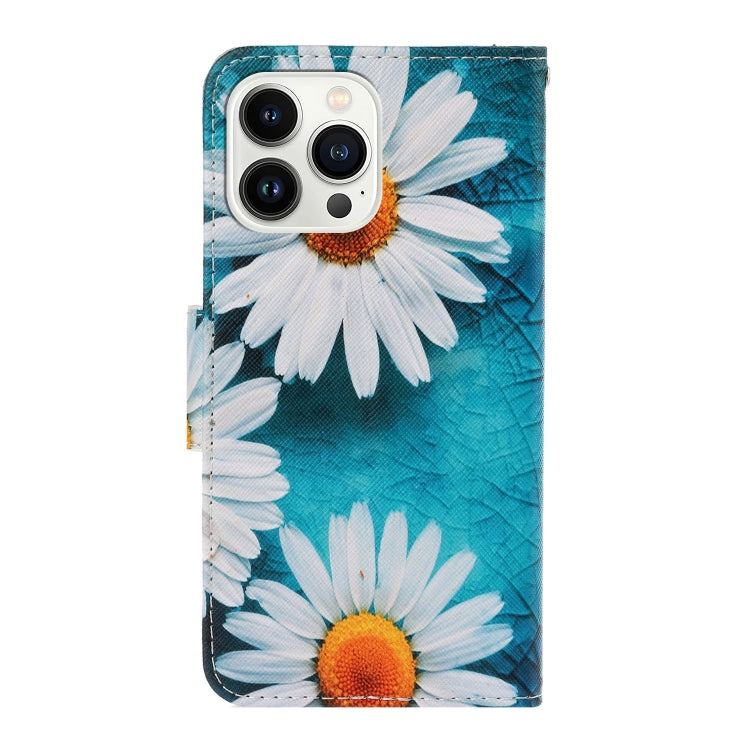 3D Colored Drawing Flip Leather Phone Case, For iPhone 15 Pro Max