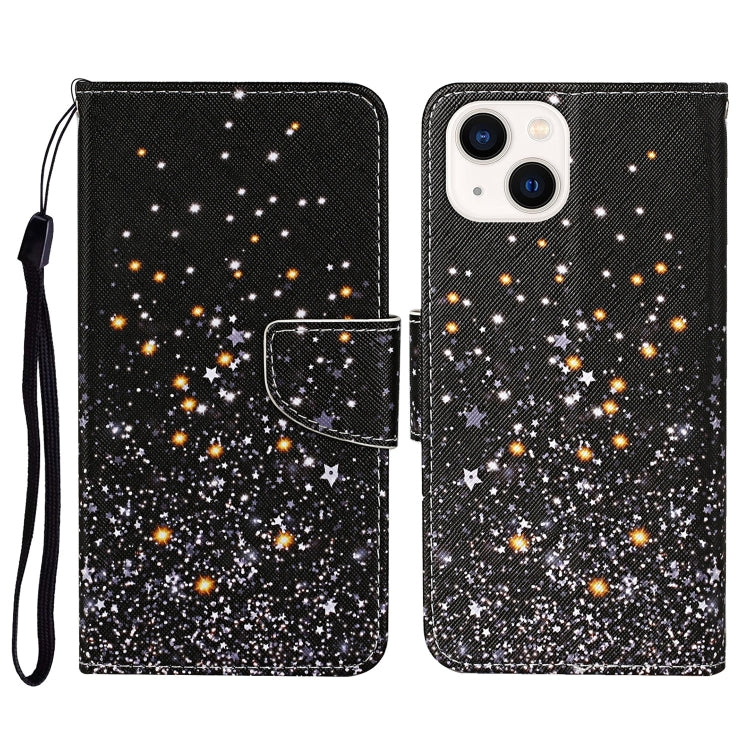 3D Colored Drawing Flip Leather Phone Case, For iPhone 15 Plus