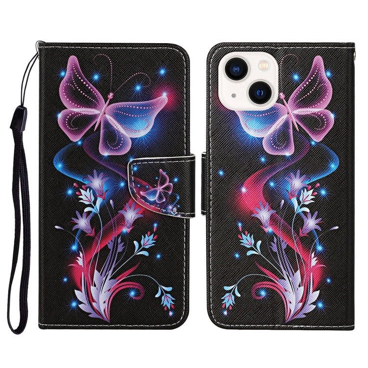 3D Colored Drawing Flip Leather Phone Case, For iPhone 15 Plus