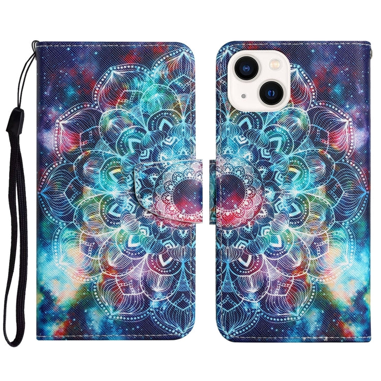 3D Colored Drawing Flip Leather Phone Case, For iPhone 15 Plus