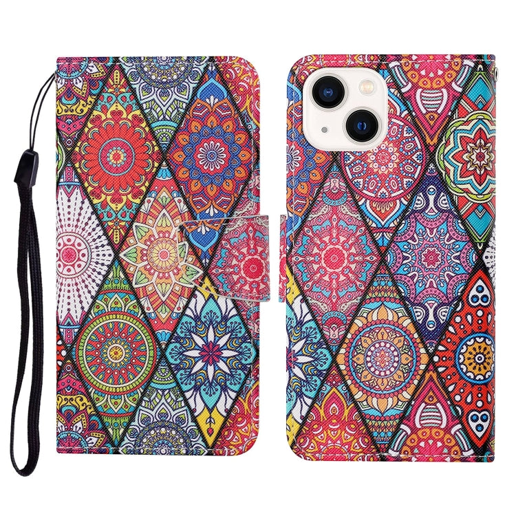 3D Colored Drawing Flip Leather Phone Case, For iPhone 15 Plus