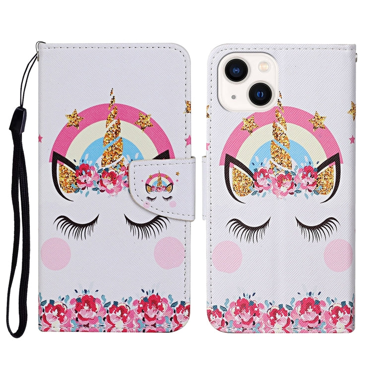 3D Colored Drawing Flip Leather Phone Case, For iPhone 15 Plus