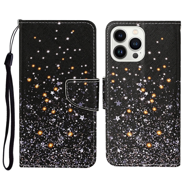 3D Colored Drawing Flip Leather Phone Case, For iPhone 16 Pro Max