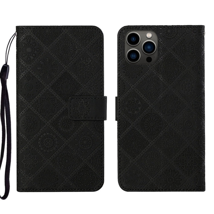 Ethnic Style Embossed Pattern Leather Phone Case, For iPhone 15 Pro Max, For iPhone 15 Pro, For iPhone 15 Plus, For iPhone 15