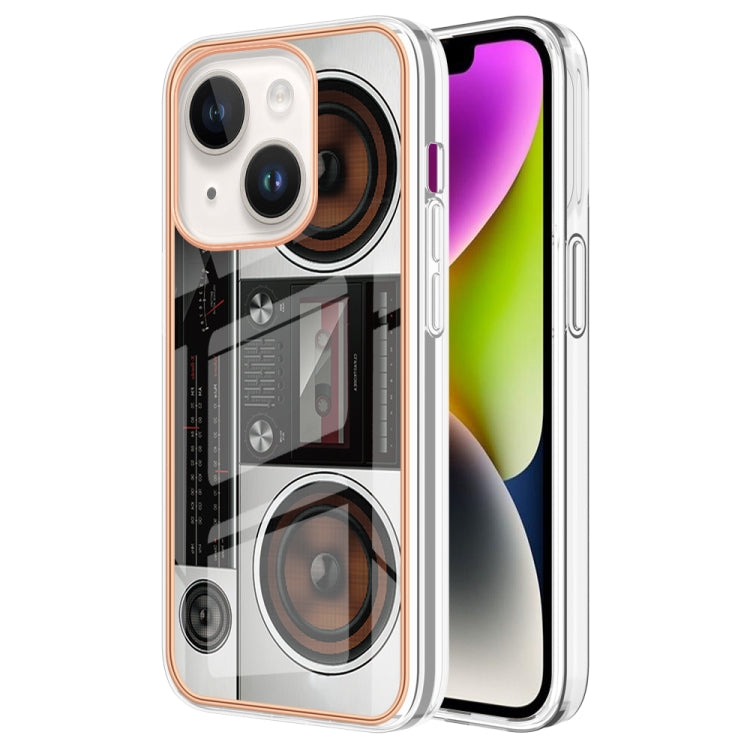 Electroplating Marble Dual-side IMD Phone Case, For iPhone 15 Pro Max, For iPhone 15 Pro, For iPhone 15 Plus, For iPhone 15