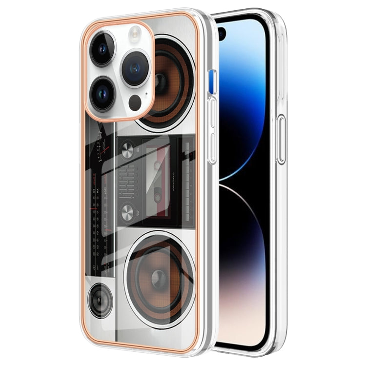 Electroplating Marble Dual-side IMD Phone Case, For iPhone 15 Pro Max, For iPhone 15 Pro, For iPhone 15 Plus, For iPhone 15