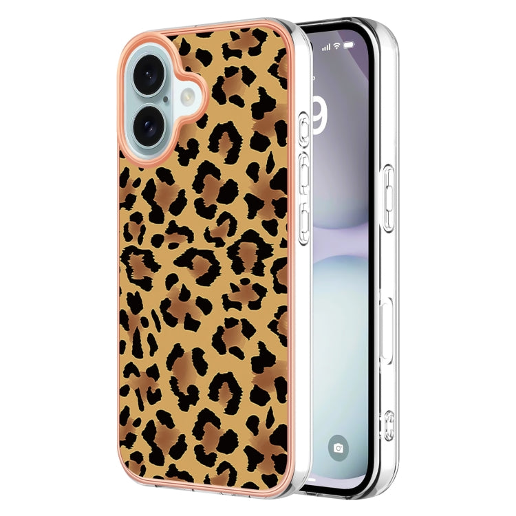 Electroplating Marble Dual-side IMD Phone Case, For iPhone 16 Pro Max, For iPhone 16 Pro, For iPhone 16 Plus, For iPhone 16