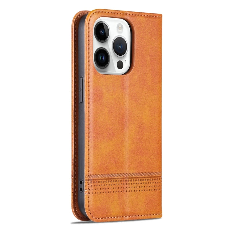 AZNS Magnetic Calf Texture Flip Leather Phone Case, For iPhone 15 Pro Max, For iPhone 15 Pro