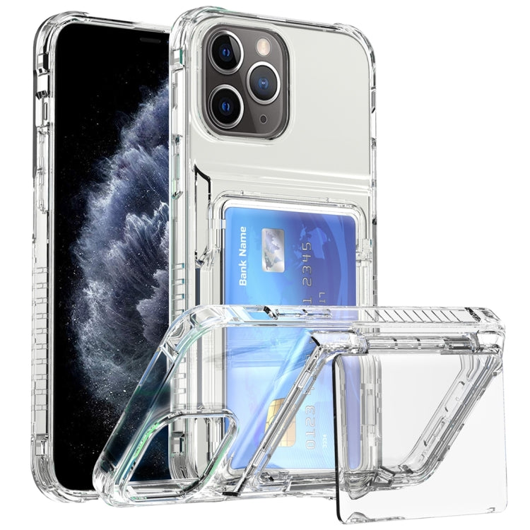 Crystal Clear Flip Card Slot Phone Case, For iPhone 12 Pro Max, For iPhone 11 Pro Max, For iPhone 11, For iPhone 11 Pro