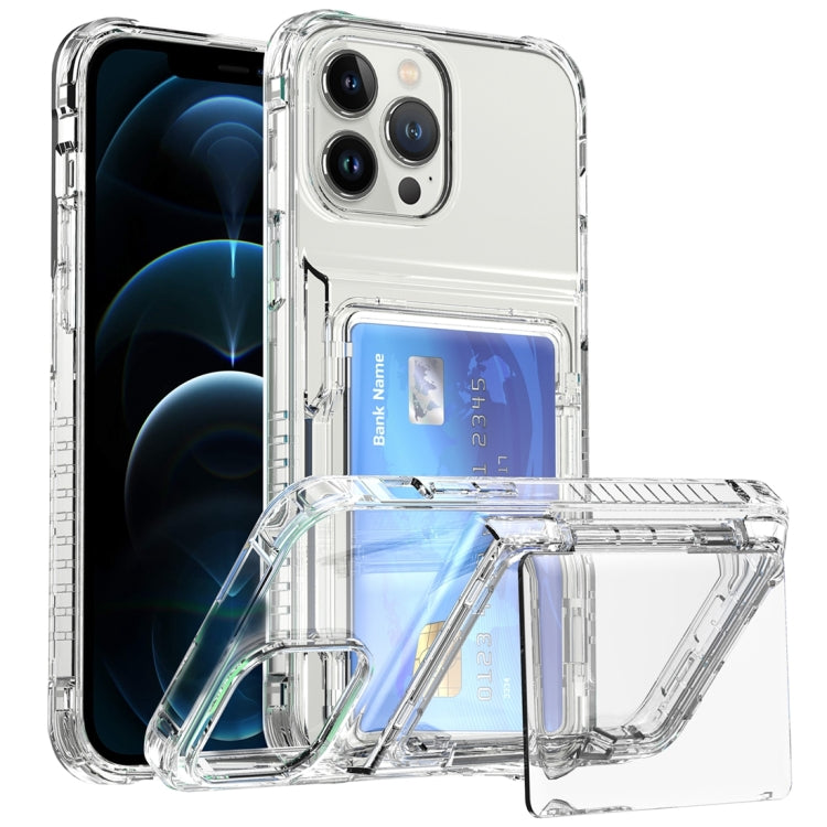 Crystal Clear Flip Card Slot Phone Case, For iPhone 12 Pro Max, For iPhone 11 Pro Max, For iPhone 11, For iPhone 11 Pro