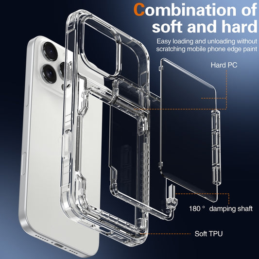 Crystal Clear Flip Card Slot Phone Case, For iPhone 16 Pro Max, For iPhone 16 Pro, For iPhone 16 Plus, For iPhone 16, For iPhone 15 Pro Max, For iPhone 15 Pro, For iPhone 15 Plus, For iPhone 15, For iPhone 14 Plus, For iPhone 14, For iPhone 14 Pro