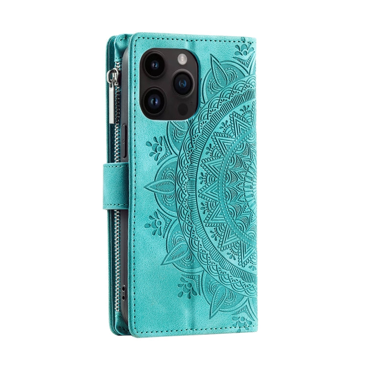 Multi-Card Totem Zipper Leather Phone Case, For iPhone 15 Pro Max, For iPhone 15 Pro, For iPhone 15 Plus, For iPhone 15, For iPhone 14 Plus