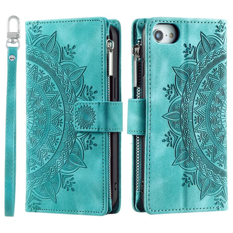 Multi-Card Totem Zipper Leather Phone Case, For iPhone 16e, For iPhone 16 Pro Max, For iPhone 16 Pro, For iPhone 16 Plus, For iPhone 16