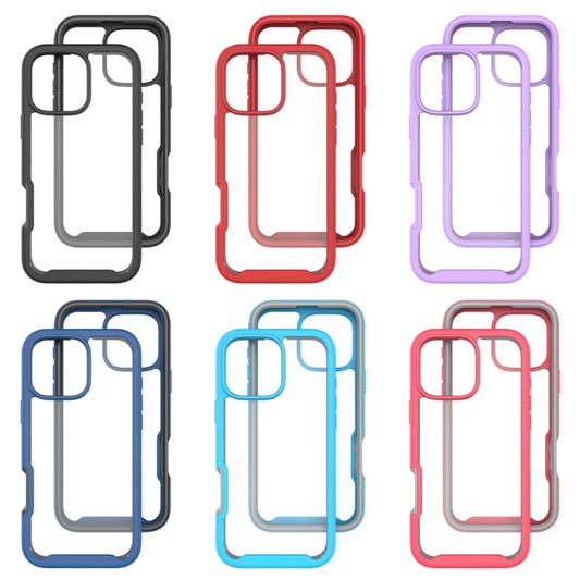 Starry Sky Solid Color Shockproof TPU Clear PC Phone Case, For iPhone 16 Pro Max, For iPhone 16 Pro, For iPhone 16 Plus, For iPhone 16, For iPhone 15 Pro Max