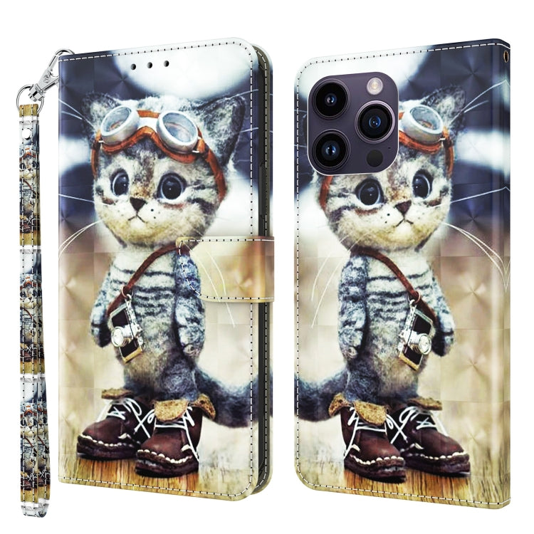 3D Painted Leather Phone Case, For iPhone 16, For iPhone 15 Pro Max, For iPhone 15 Pro