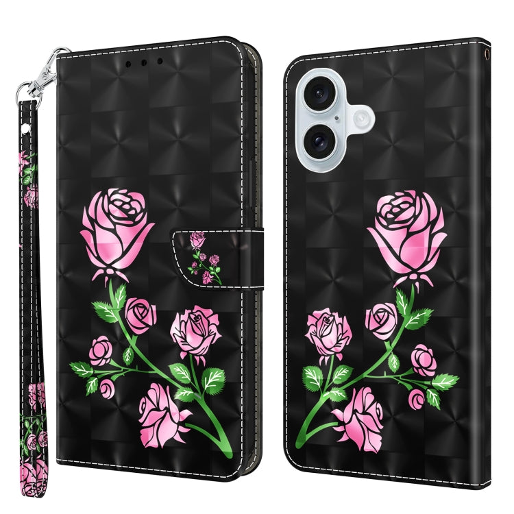 3D Painted Leather Phone Case, For iPhone 16 Pro Max, For iPhone 16 Pro, For iPhone 16 Plus