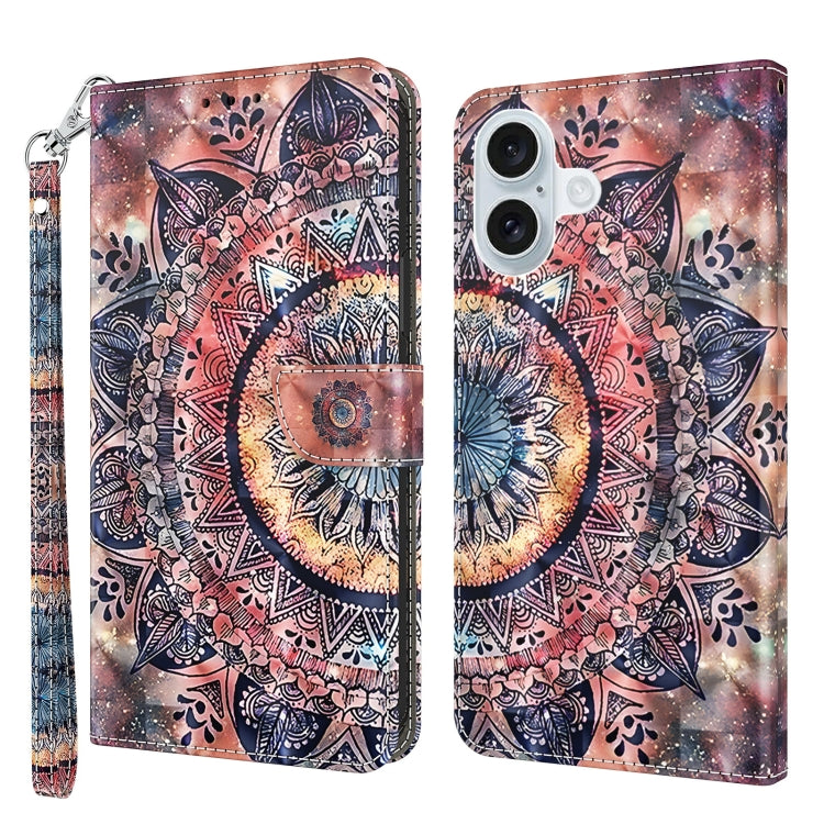 3D Painted Leather Phone Case, For iPhone 16, For iPhone 15 Pro Max, For iPhone 15 Pro