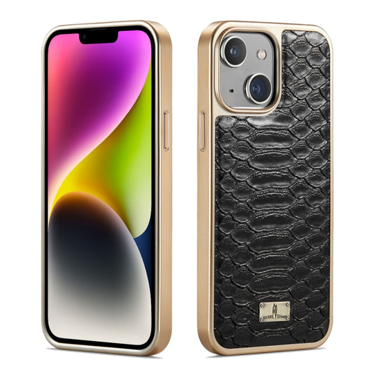 Fierre Shann Python Texture Electroplating PU Phone Case, For iPhone 14 Plus, For iPhone 14, For iPhone 14 Pro, For iPhone 14 Pro Max