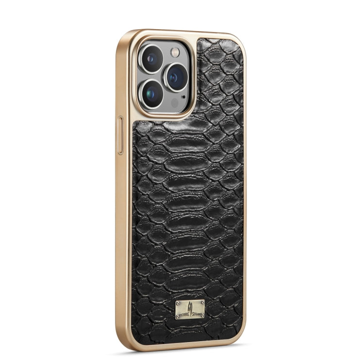 Fierre Shann Python Texture Electroplating PU Phone Case, For iPhone 14 Plus, For iPhone 14, For iPhone 14 Pro, For iPhone 14 Pro Max