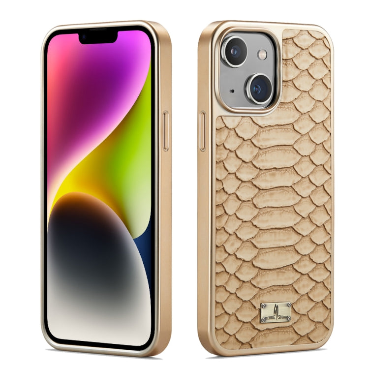 Fierre Shann Python Texture Electroplating PU Phone Case, For iPhone 16 Pro Max, For iPhone 16 Pro, For iPhone 16 Plus, For iPhone 16, For iPhone 15 Pro Max, For iPhone 15 Pro, For iPhone 15 Plus, For iPhone 15