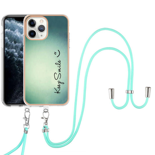 Electroplating Dual-side IMD Phone Case with Lanyard, For iPhone 11 Pro