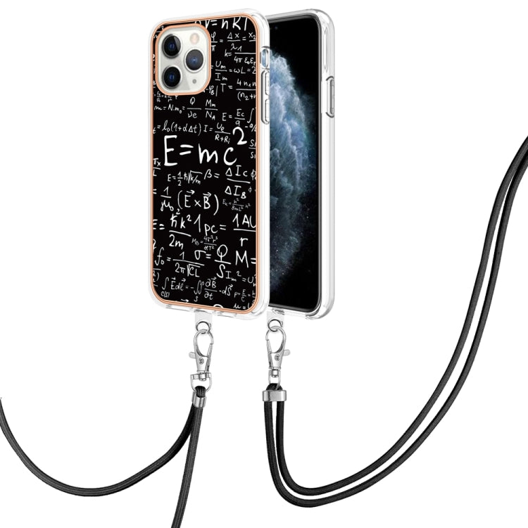 Electroplating Dual-side IMD Phone Case with Lanyard, For iPhone 11 Pro