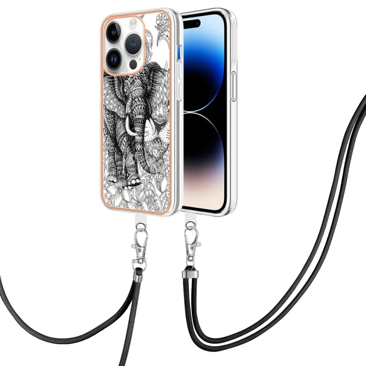 Electroplating Dual-side IMD Phone Case with Lanyard, For iPhone SE 2022 / SE 2020 / 8 / 7, For iPhone 13 Pro Max, For iPhone 13 Pro, For iPhone 13