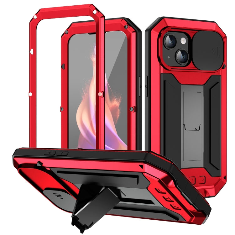 R-JUST Sliding Camera IP54 Life Waterproof Holder Phone Case, For iPhone 16e, For iPhone 16 Pro Max, For iPhone 16 Pro, For iPhone 16 Plus, For iPhone 16, For iPhone 15 Pro Max, For iPhone 15 Pro, For iPhone 15 Plus